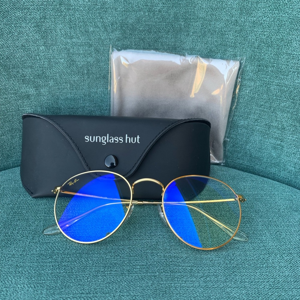 Ray-Ban Gold Round Evolving Sunglasses